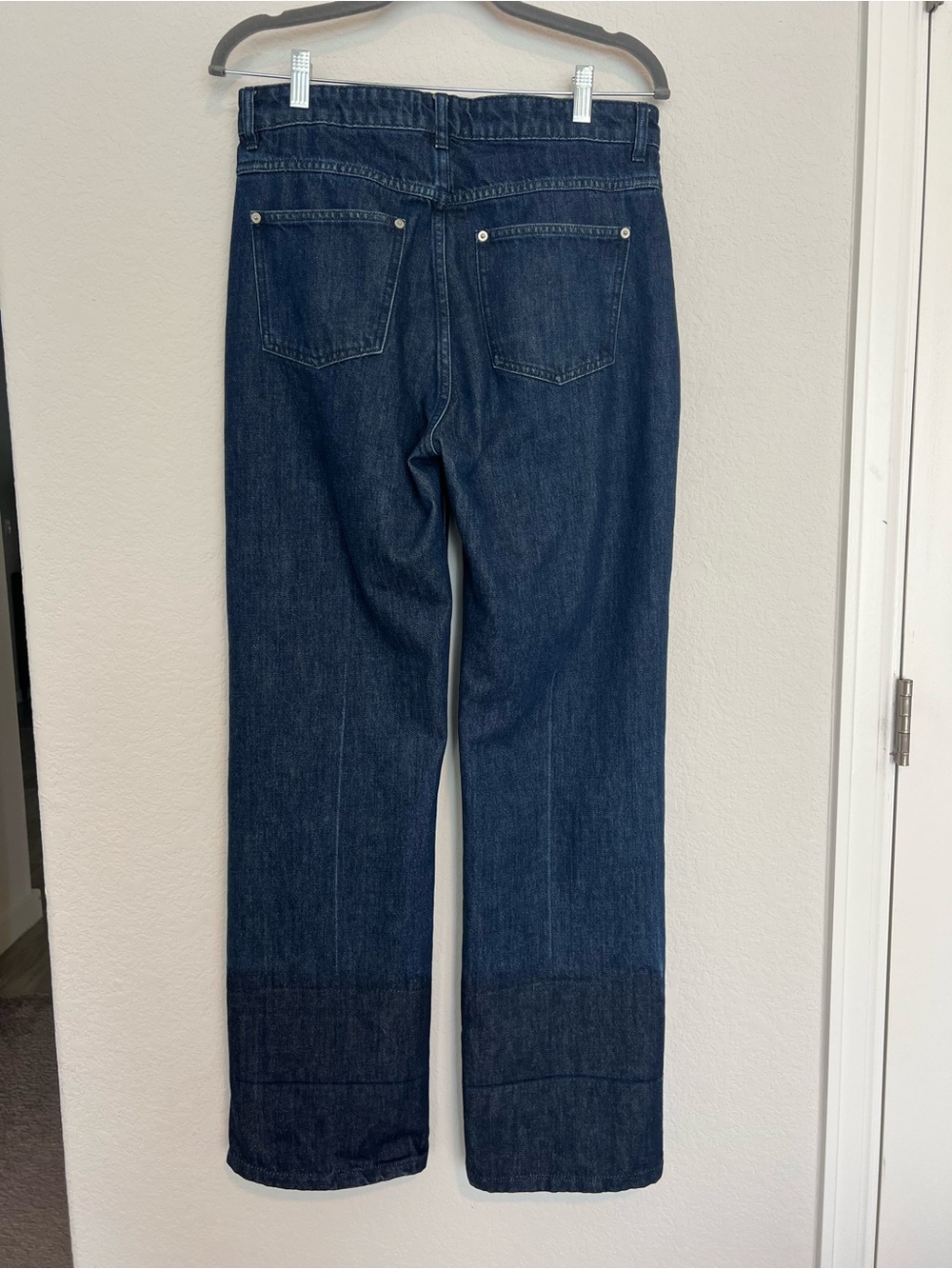 & Other Stories Paris Atelier Dark Wash Wide Leg Jeans High Rise - Picture 4 of 6